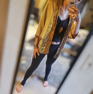 Watercolor Cardigan AND Brass Arrow Necklace